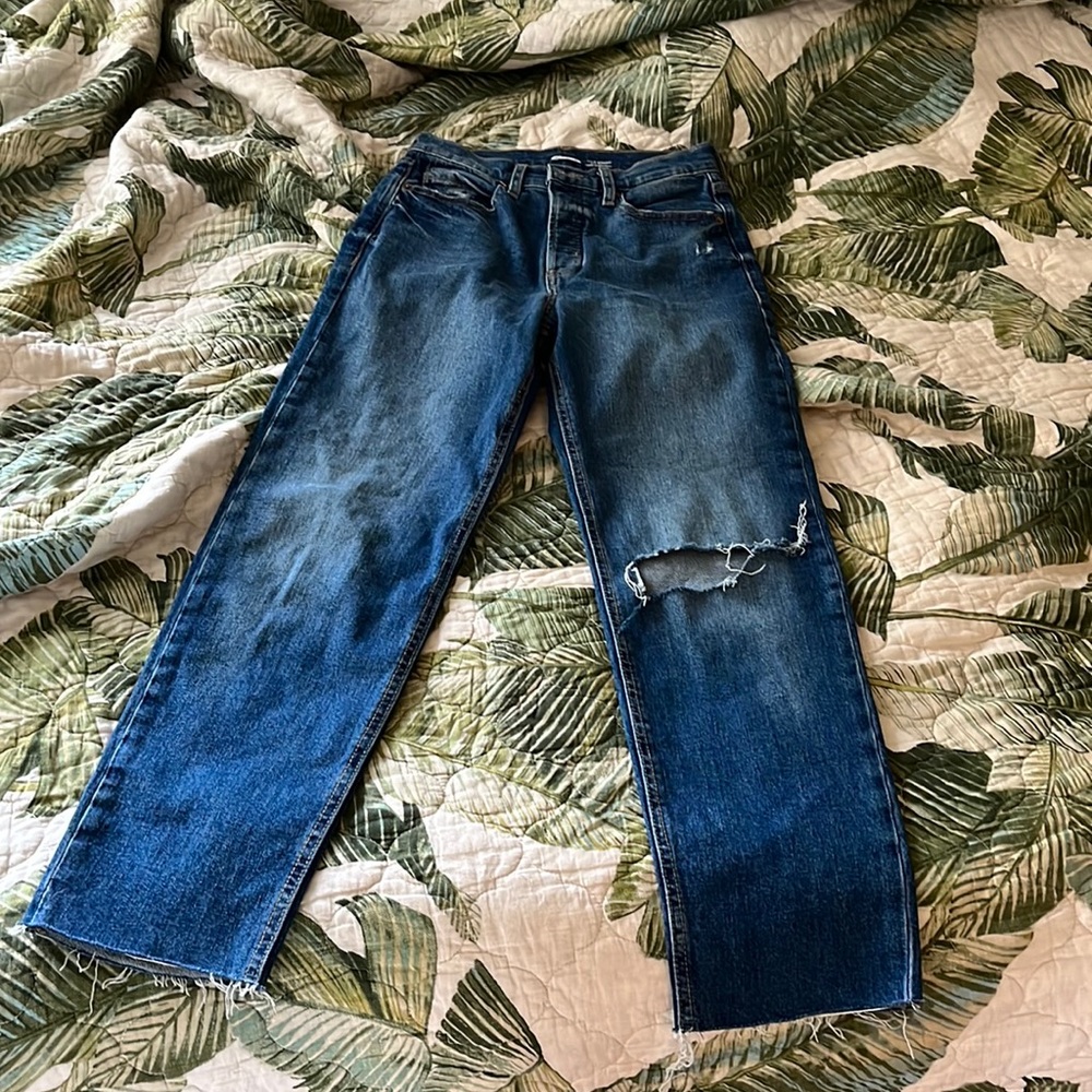 Old Navy Sky Hi Straight Extra High Rise Jeans